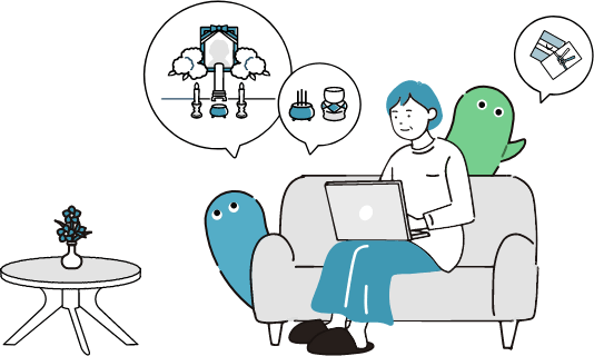 コラムを読む女性のイラスト