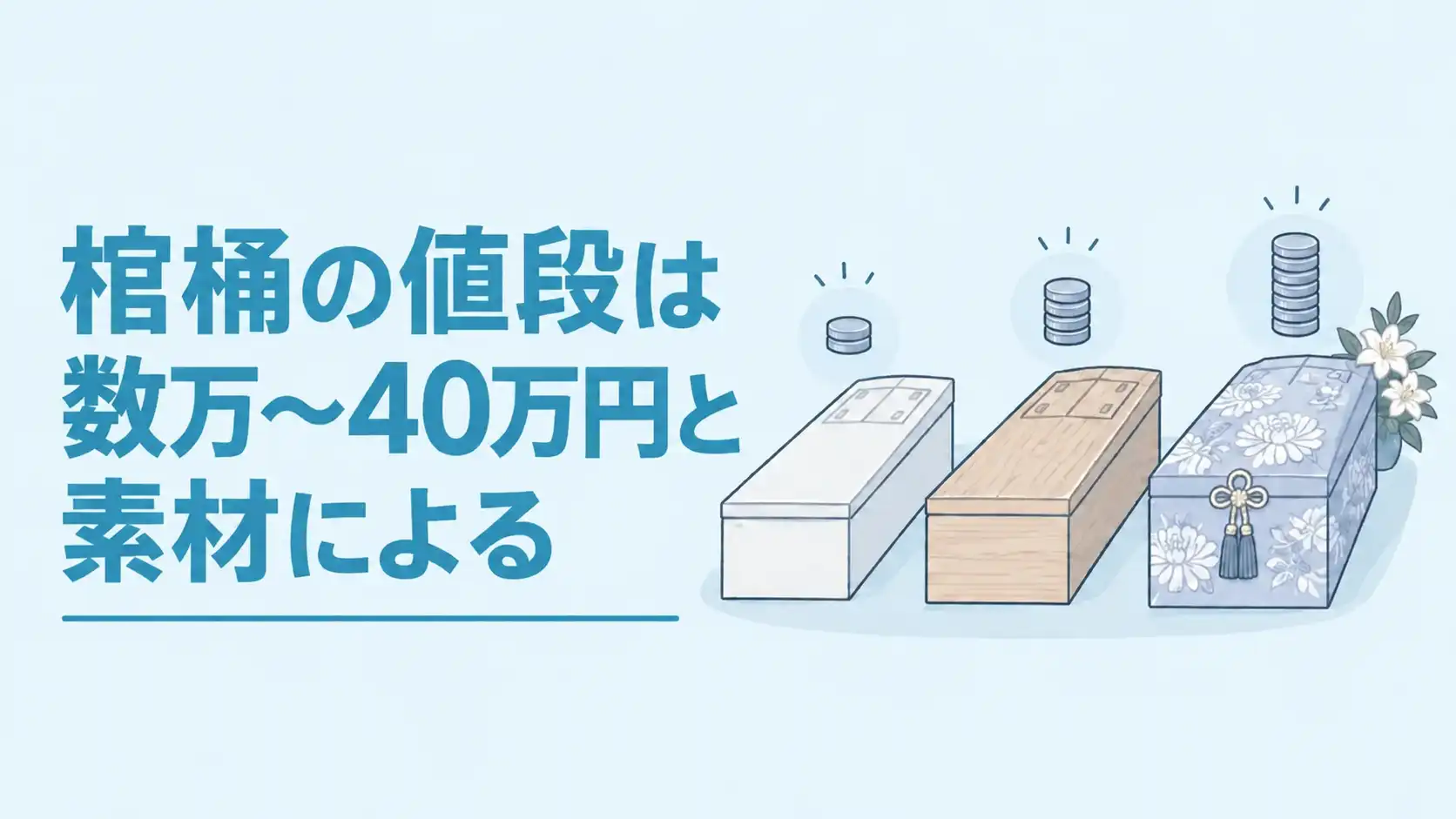 棺桶の値段は数万円〜40万円と素材次第｜ランク・身長などの選び方を解説