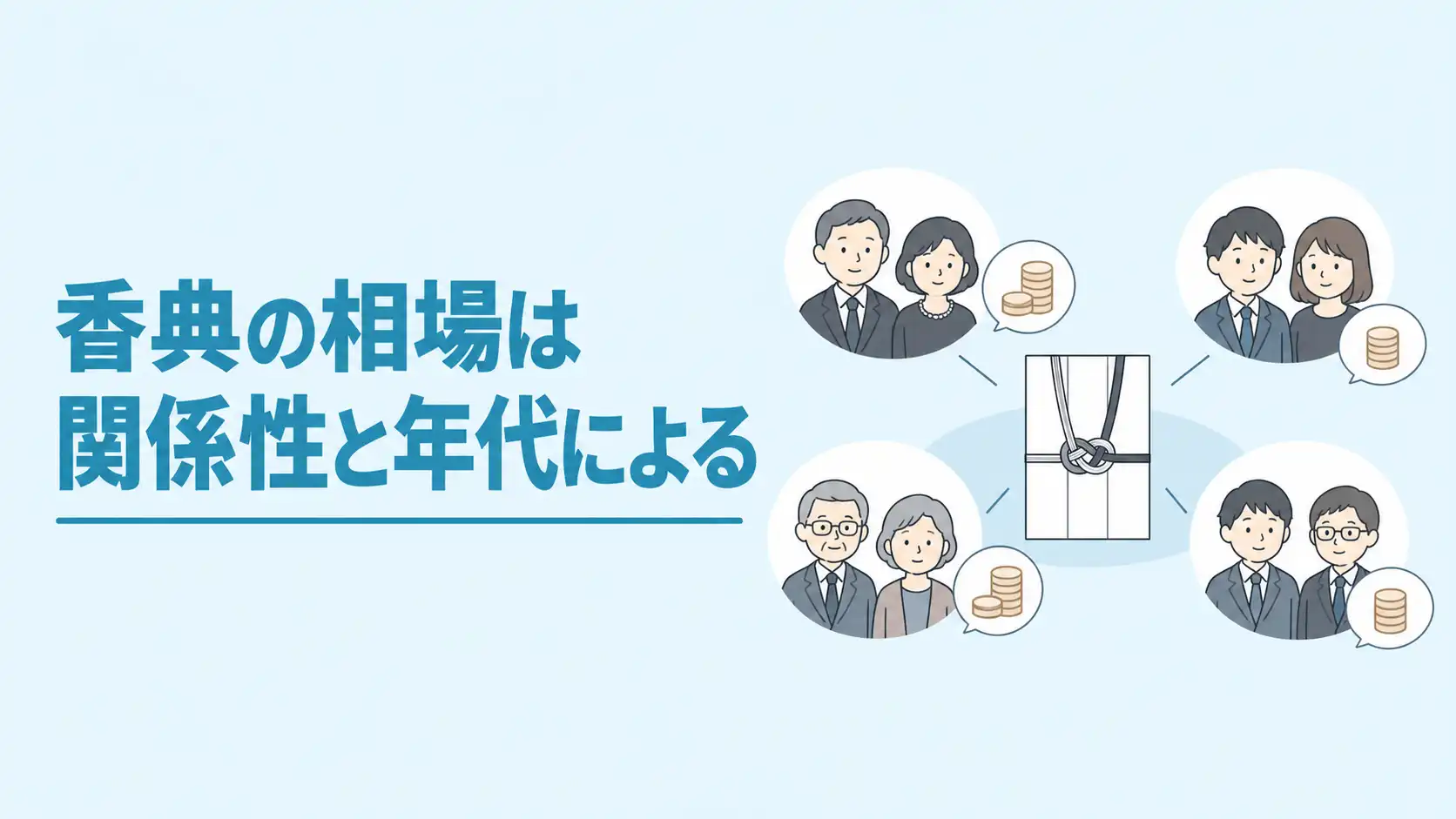 香典の相場は故人との関係・年代で決まる｜すぐわかる金額早見表で解説